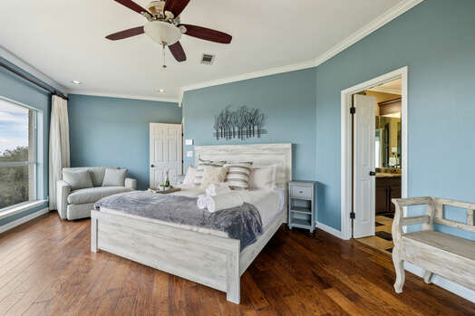 Upper Level Master Bedroom with a King Bed