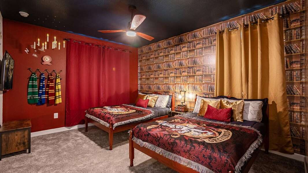 Zwei Doppelzimmer Schlafzimmer 4 im ObergeschossHarry Potter Theme50