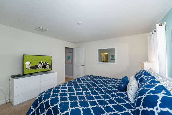 Master suite showing tv
