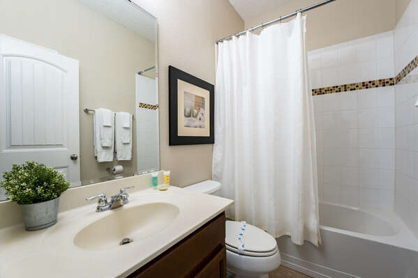 Shared bathroom nearby to bedroom 1