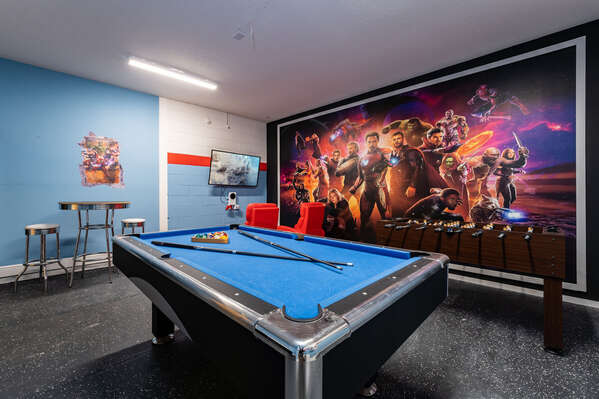 Themed games room for more family fun!