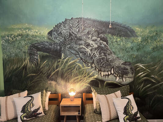 Amazing detail in this hand painted mural