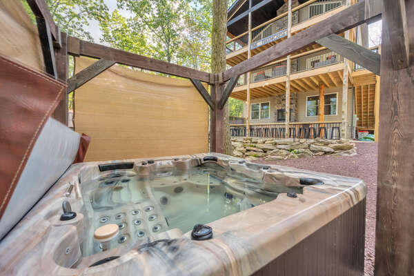 Screened Outdoor Hot Tub