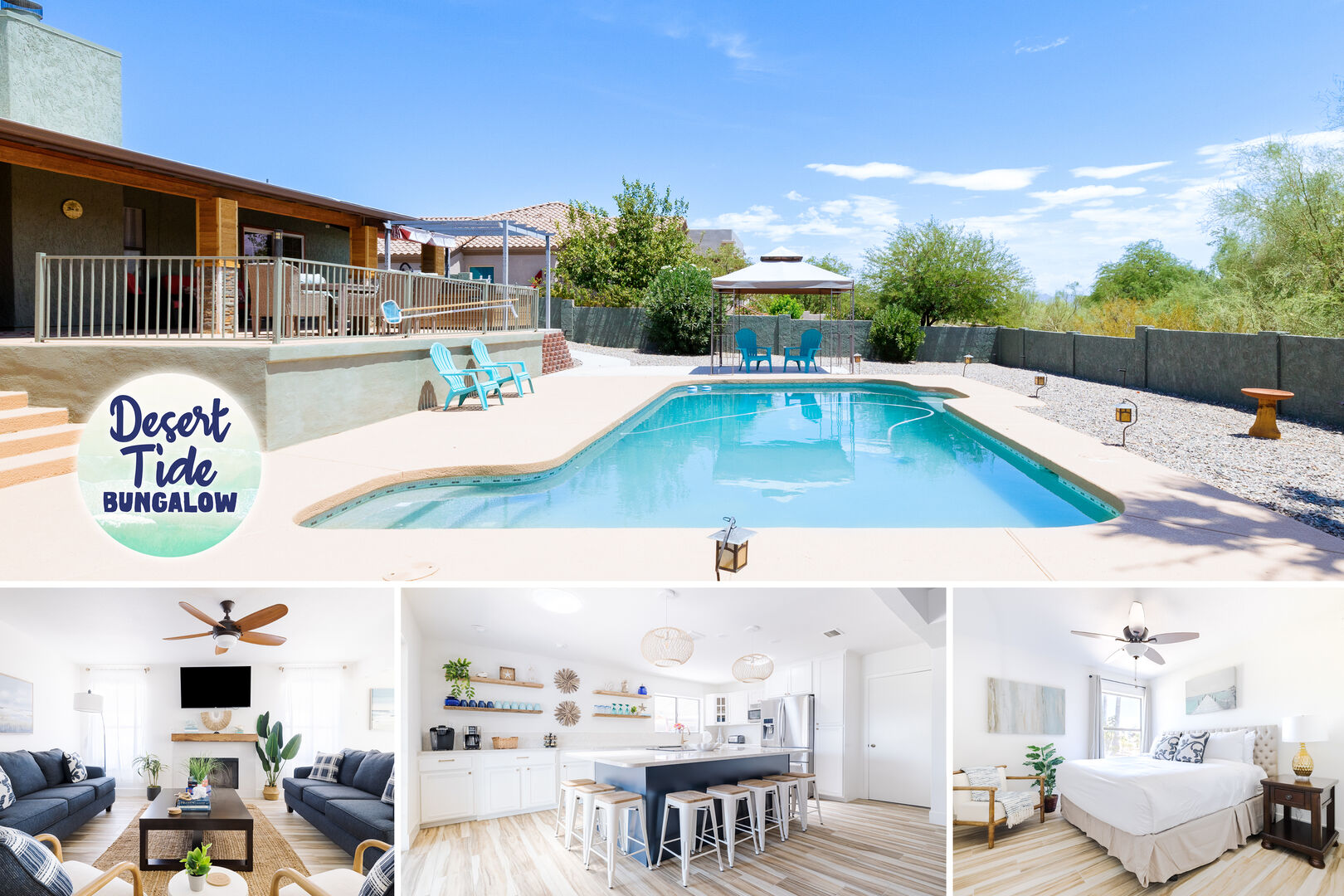 STUNNING MODERN FARMHOUSE STYLE HOME IN FOUNTAIN HILLS. FEATURES PRIVATE POOL, SPA, & MULTIPLE GAMES!