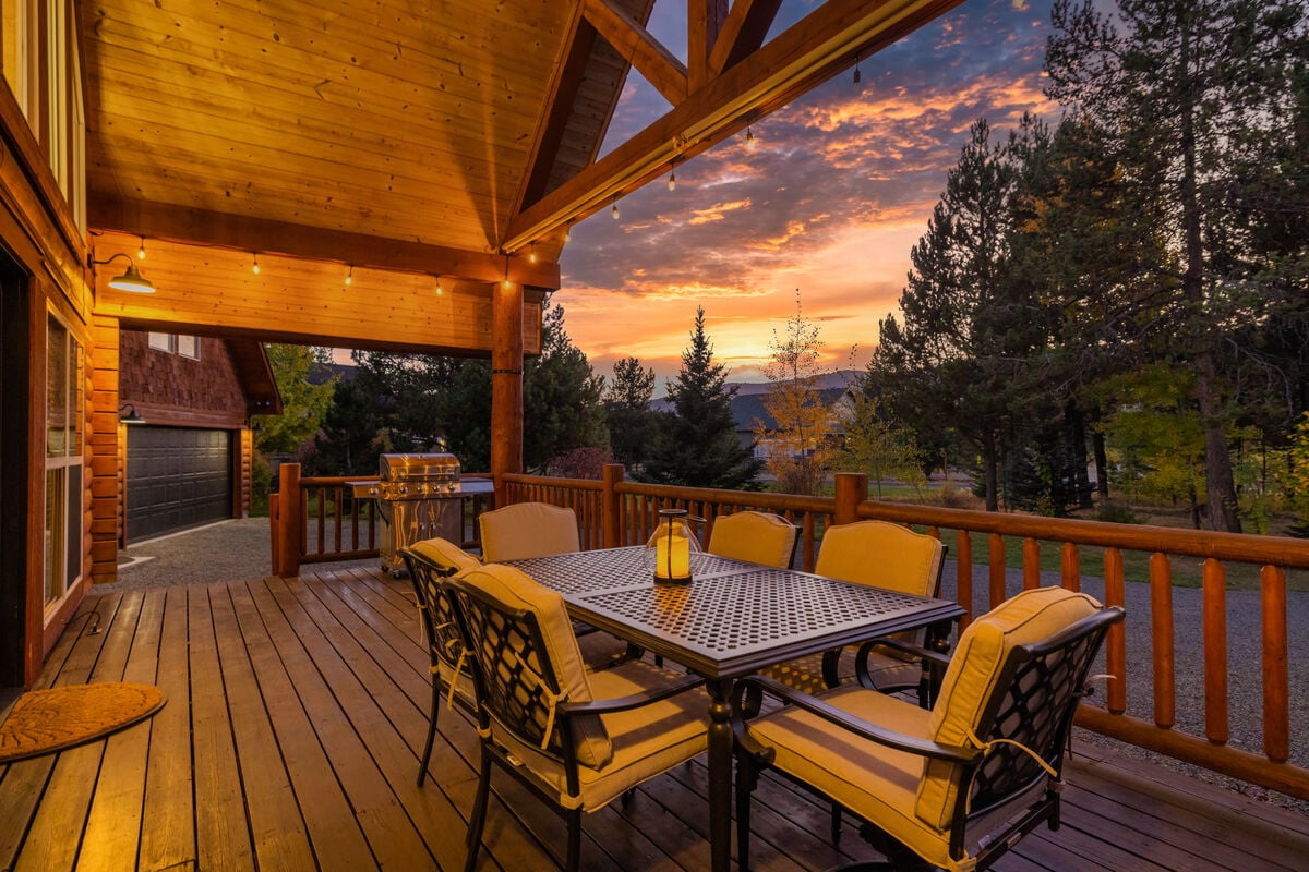 Front deck at sunset