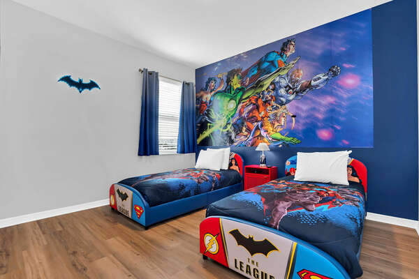 The kids can be their own hero in this room featuring 2x twin beds and en-suite.