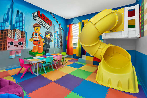 Kids can enjoy their time in the lego room!