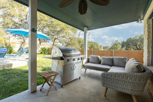 Covered Patio with a Gas BBQ