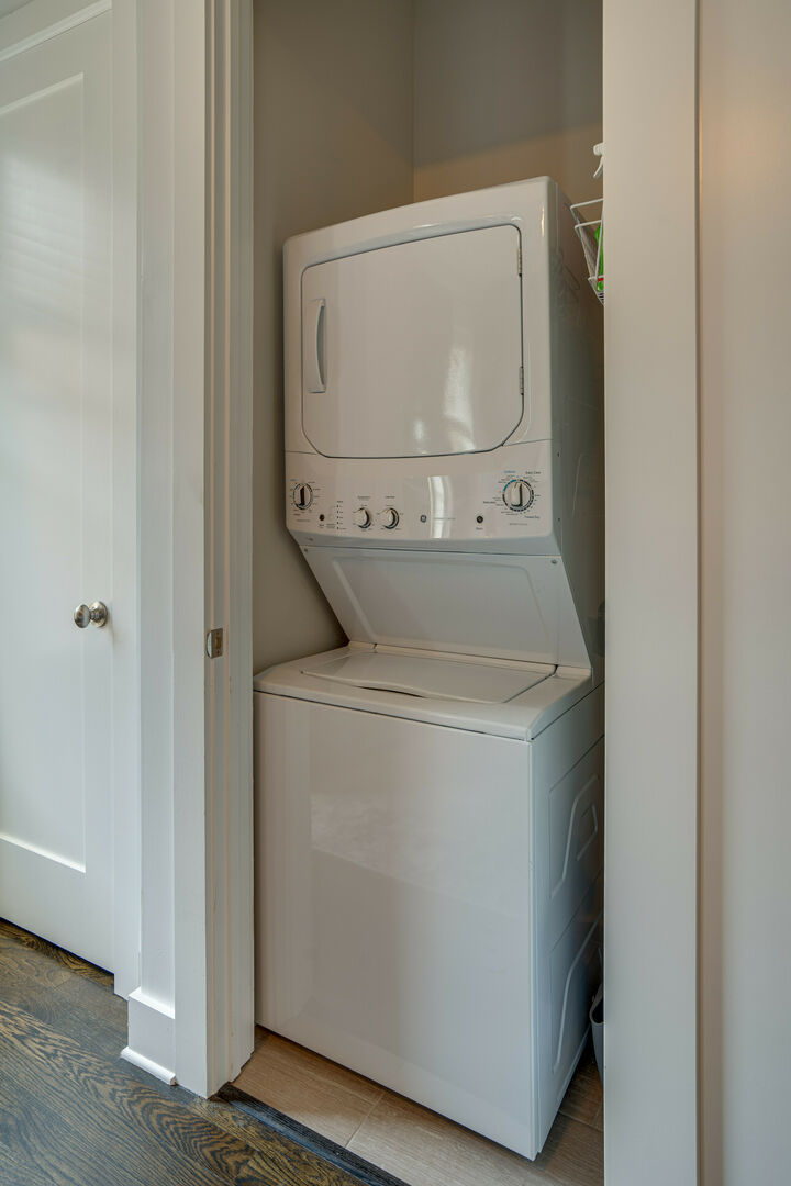In unit washer and dryer appliances.
