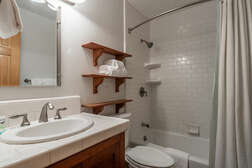 Upstairs Shared Full Bathroom, Shower & Tub