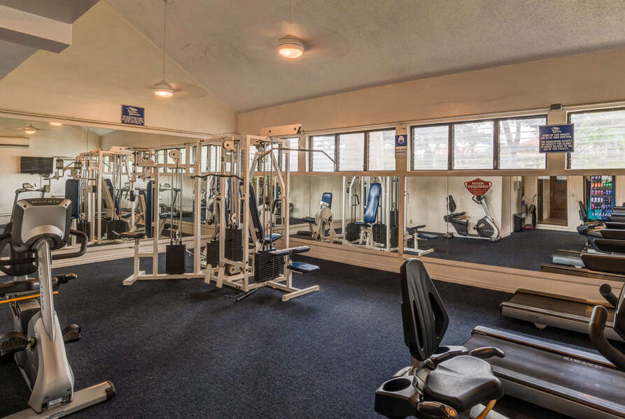 Gym is located at the basement level near the elevator.