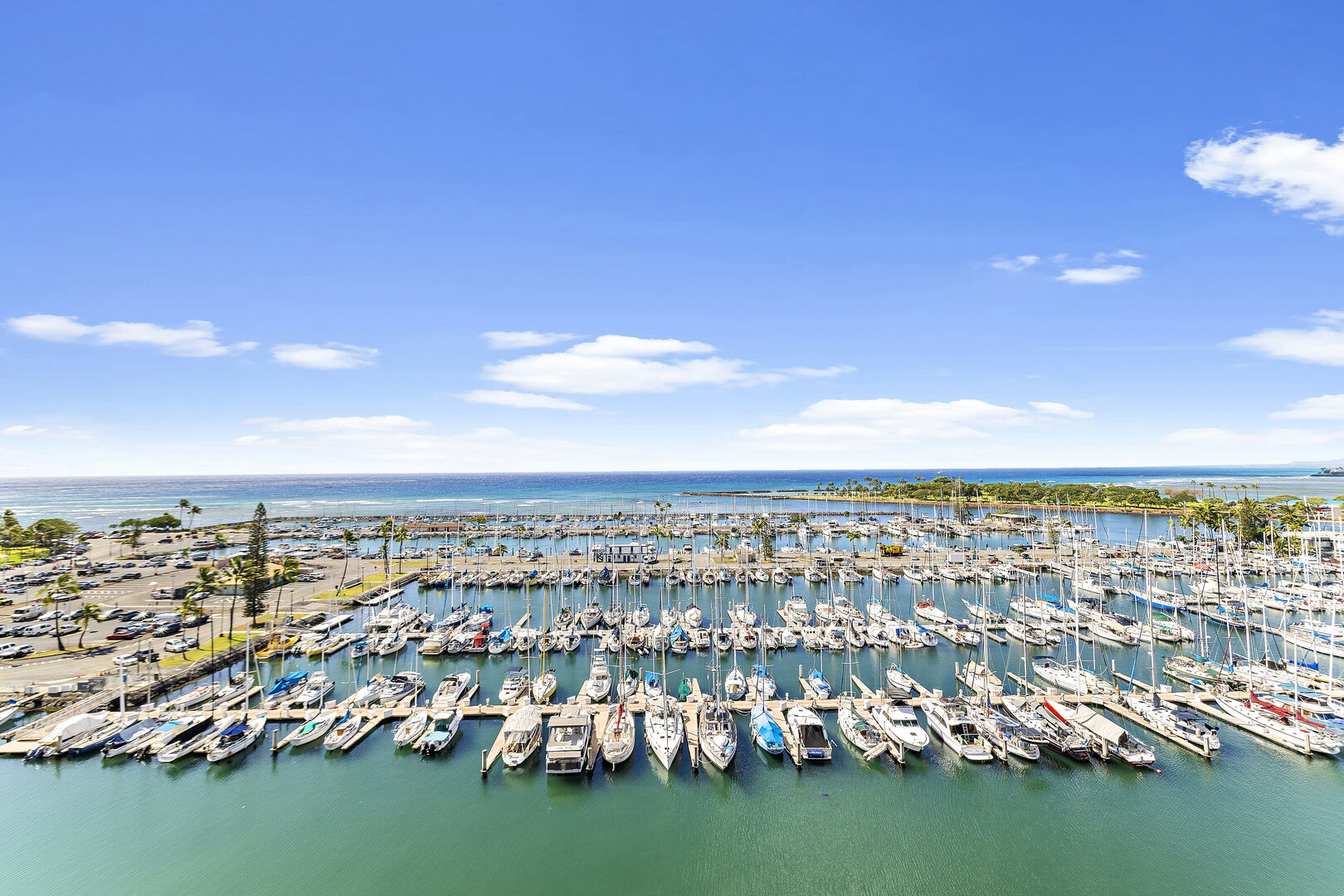 Ocean and marina views from your balcony