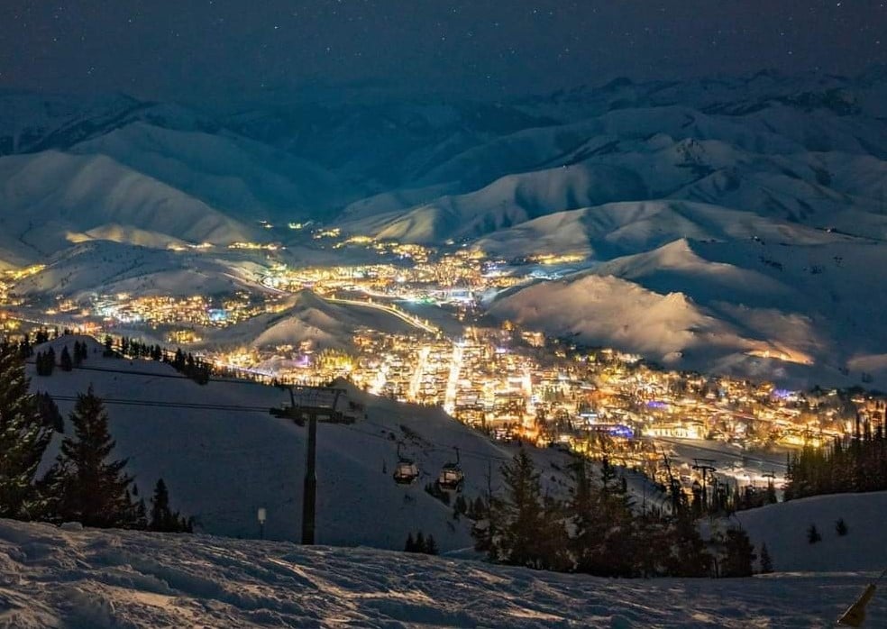 Ketchum at Night-View from Baldy