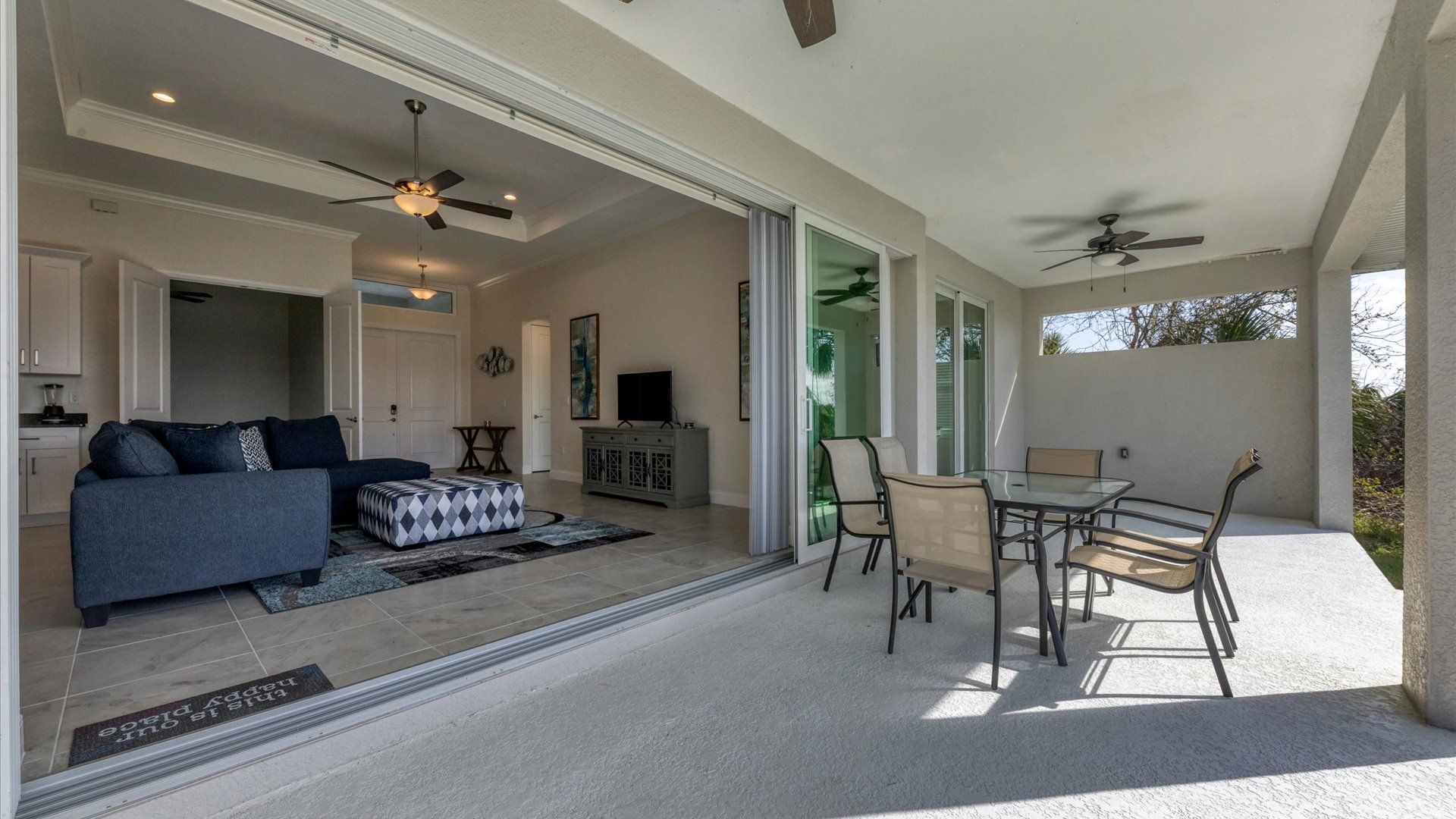 Enjoy inside/outside life in Florida- this space is now screened in