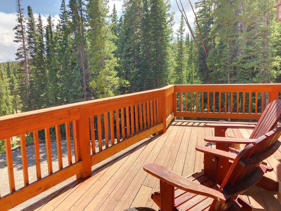 Relax on the top deck, take in the mountain views.