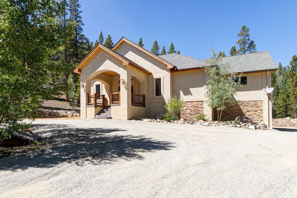 This custom made craftsman style home is a one of a kind.  The property has been nature-scaped with local cobblestone and boulders that showcases the rich mining history in Fairplay.