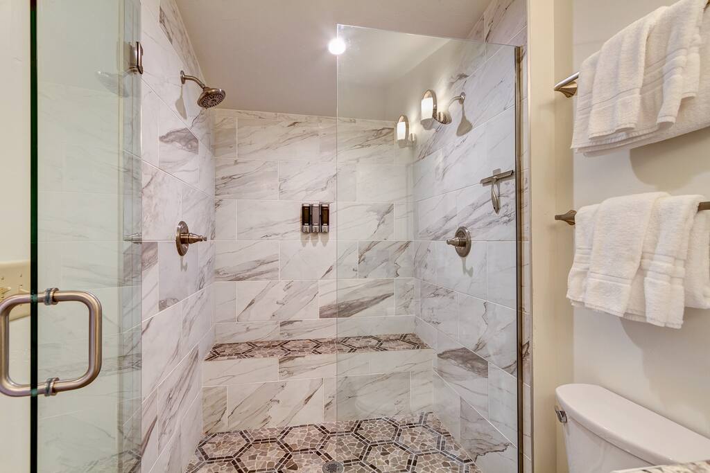 Master Bathroom with custom walk in shower