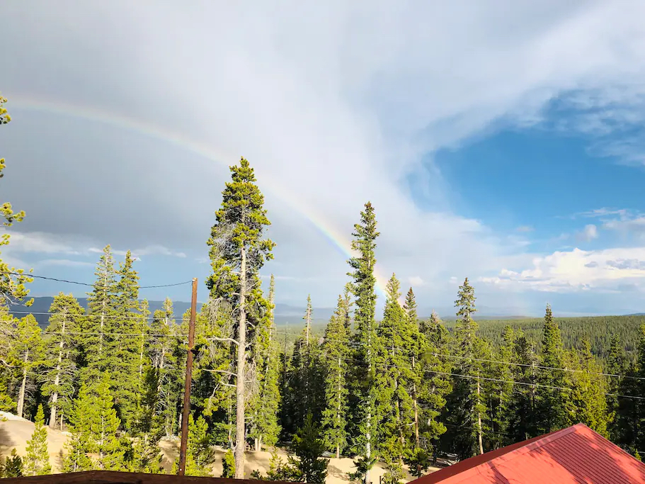 Rainbow viewing from the deck