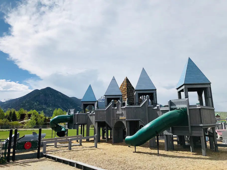 This incredible kids park is only one block away!