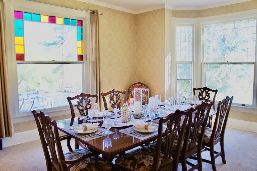 The formal dining room will set the tone for that special meal during your stay.