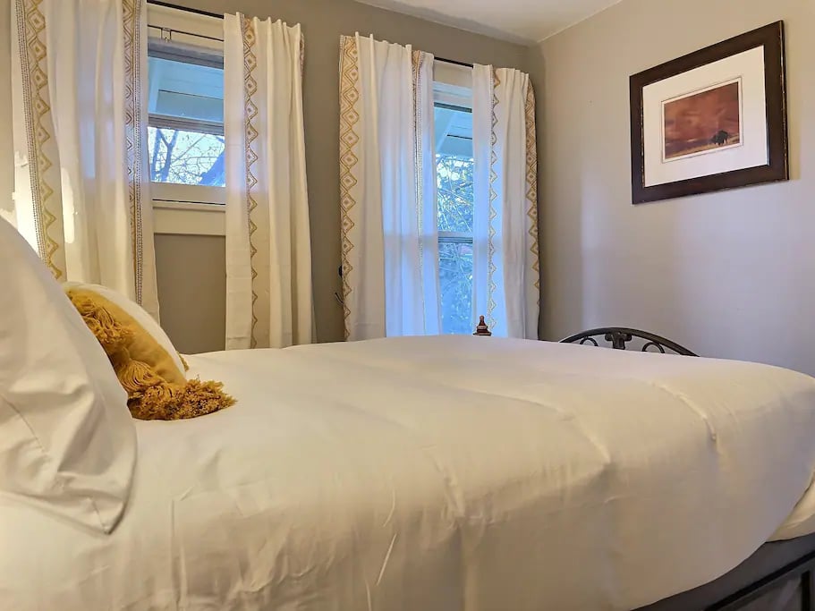 The Pawnee offers beautiful views of the park from this cozy room.