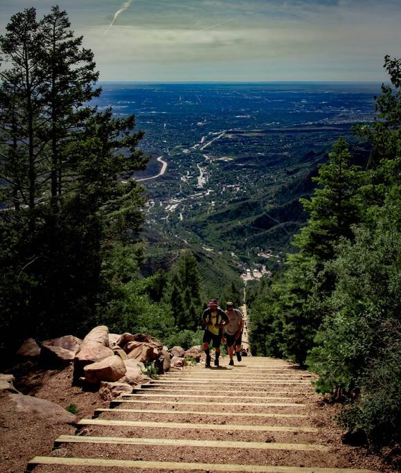 Add the Manitou Incline to your bucket list.  The Incline is just under a mile but climbs 2,000 vertical feet.