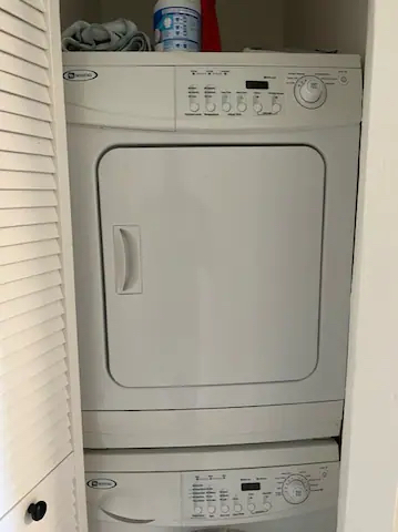 Washer and Dryer in the unit.  Hosting from the Heart provides unlimited laundry soap, and dryer sheets.  Everything to make you feel at home while on your vacation.