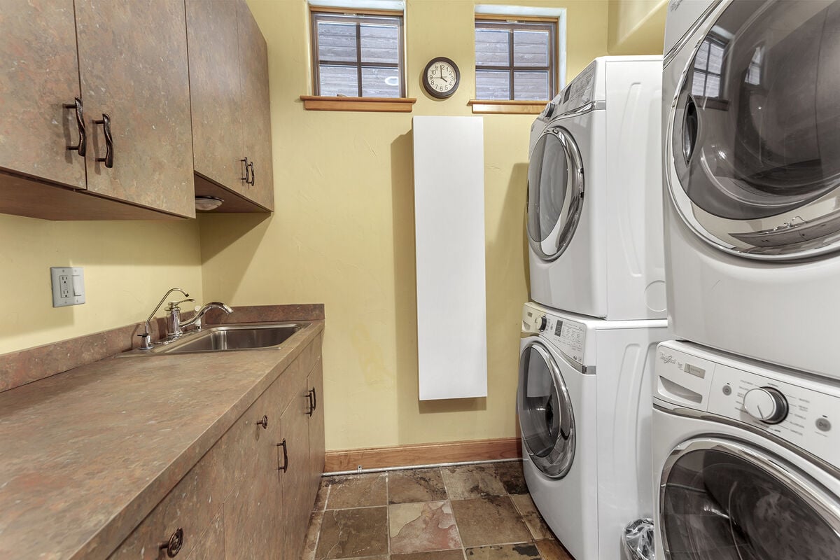 Dueling washers and dryers for your big crew!