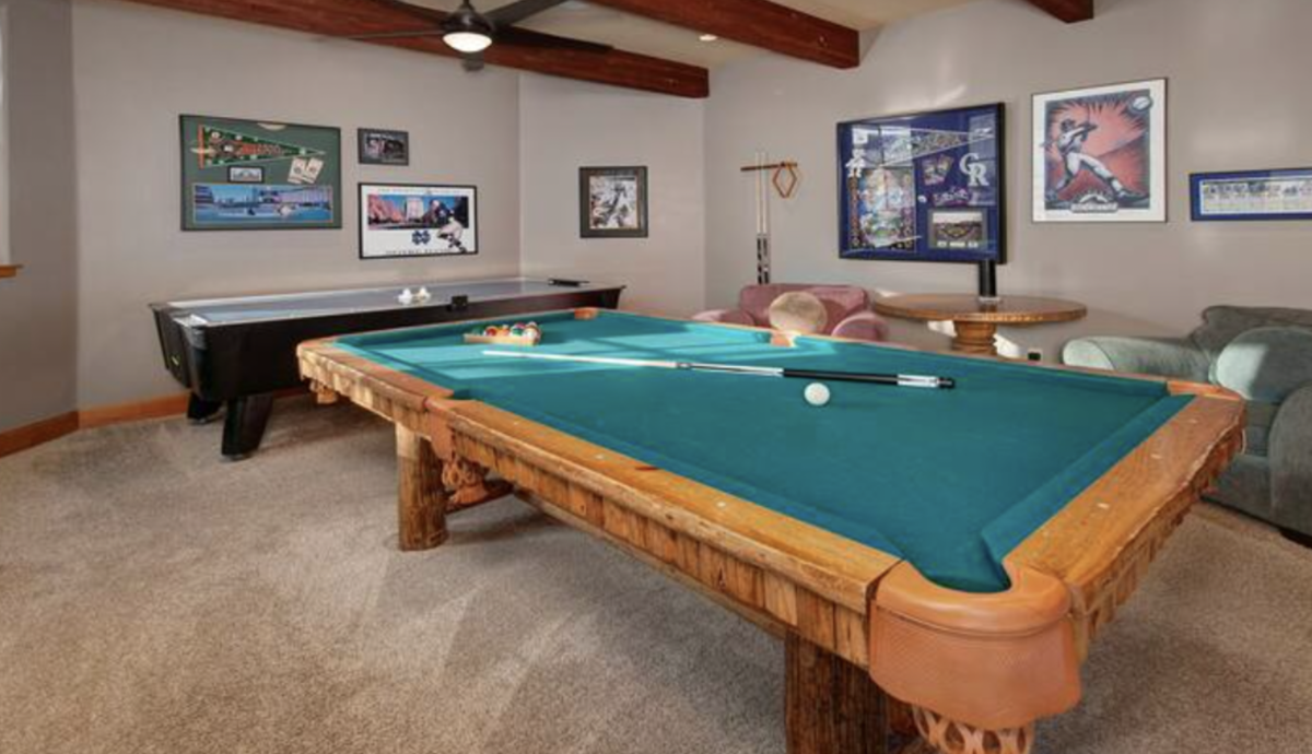 Retreat to the game room for fun and relaxation, pool table, air hockey and more!