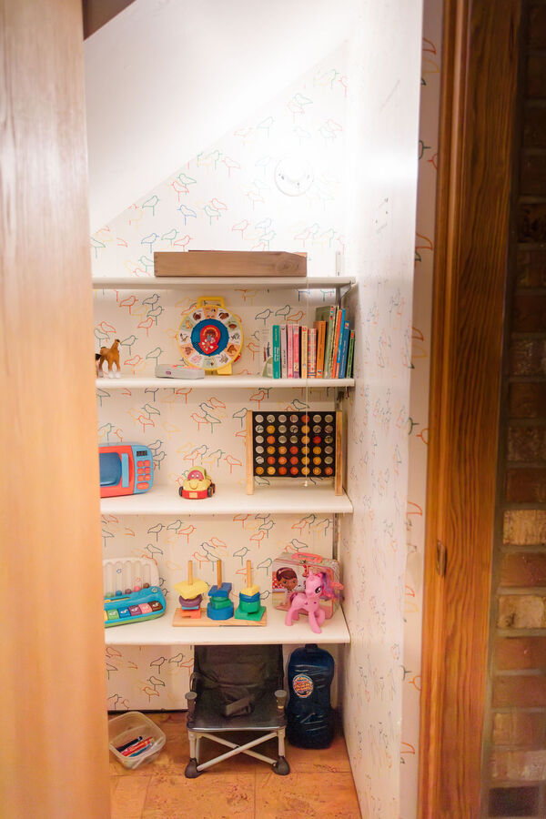 Kids toys, pack and play and high chair are provided for guests