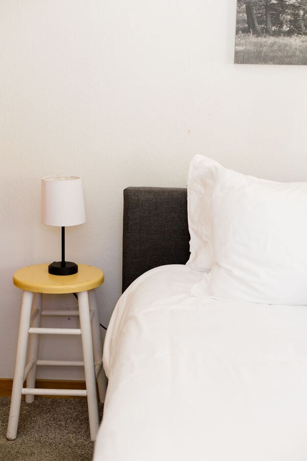 Bedside lamps and USB plugs in each room