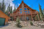 Stunning real log cabin at 11,000ft in elevation with epic views, towering trees, 4 king beds, hot tub and garage