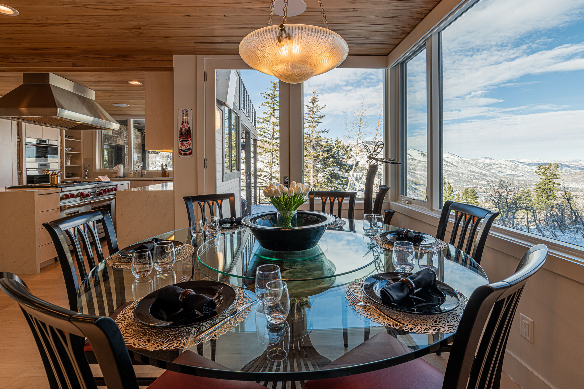 Dining Area with Gorgeous Views and Deck Access