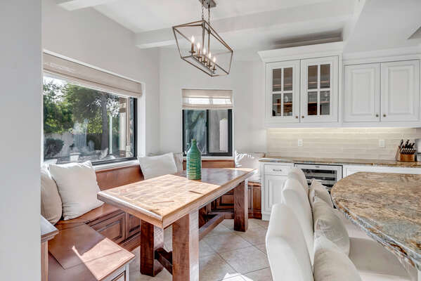 Enjoy A Morning Cup of Coffee in the Gorgeous Built in Breakfast Nook!