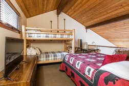 Loft /Bedroom #3 - Bunk Bed ( Twin over Twin) and a queen  bed on the side