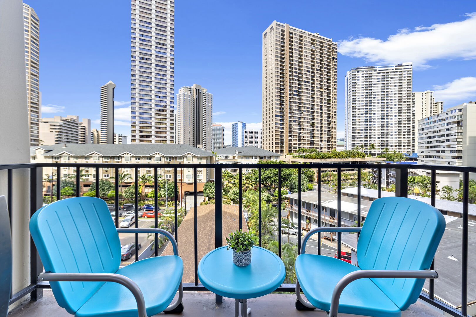 Have your morning coffee on your balcony with city views!