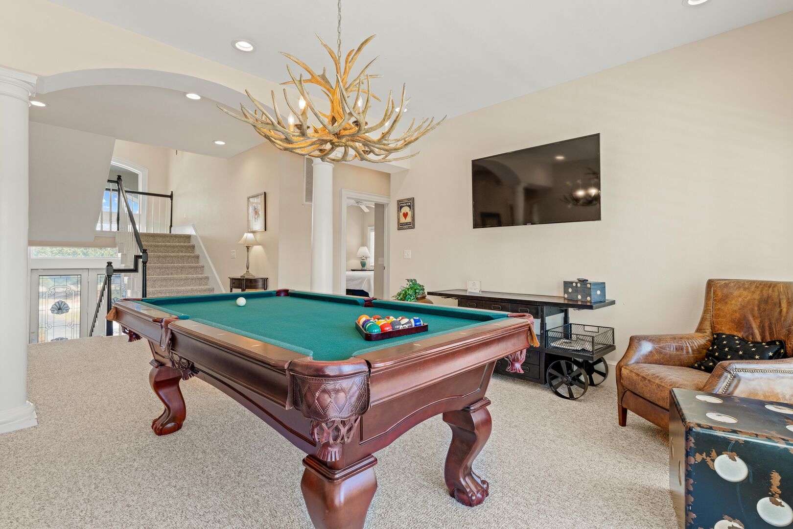 Den with Pool Table - Mid Level