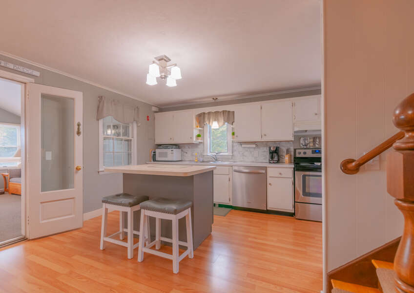 Kitchen with island seating- 29 North Shore Boulevard Extension - No Worries