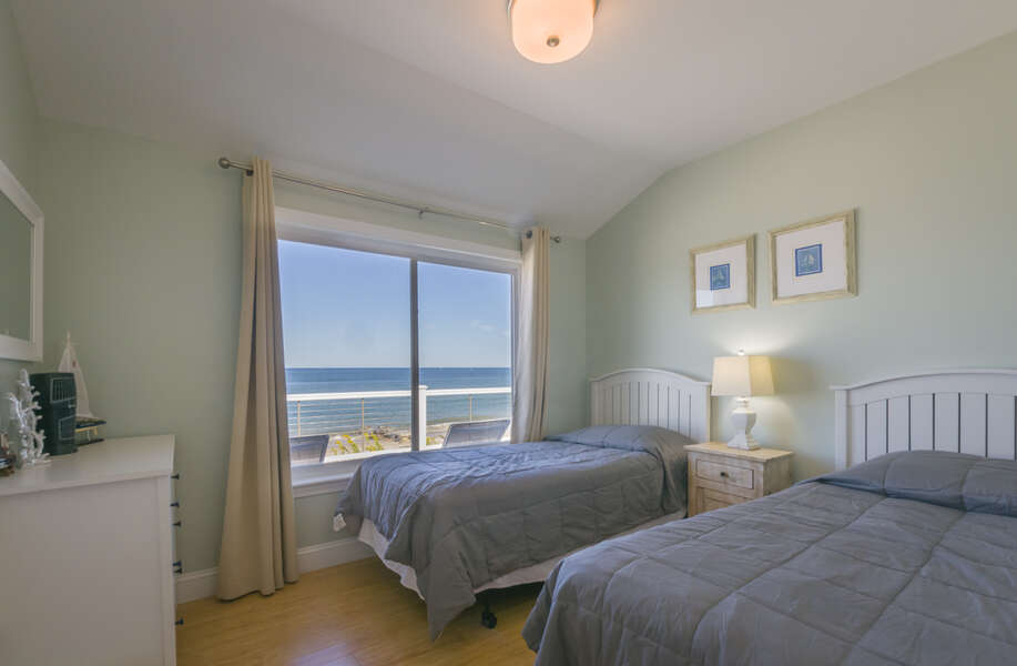 Bedroom #2 - two twins with ocean view.