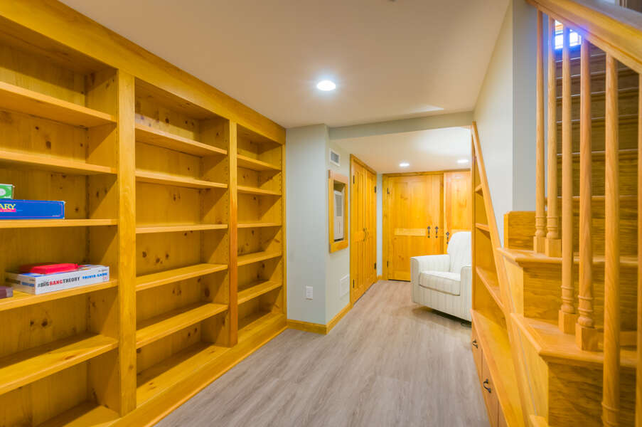 Basement with Bedroom, Den and play area.