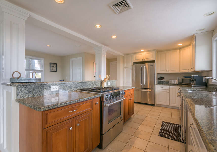 Large fully equipped kitchen.