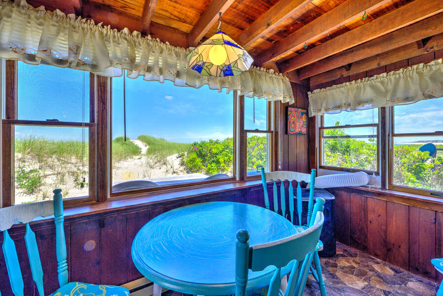 Dining area with views.