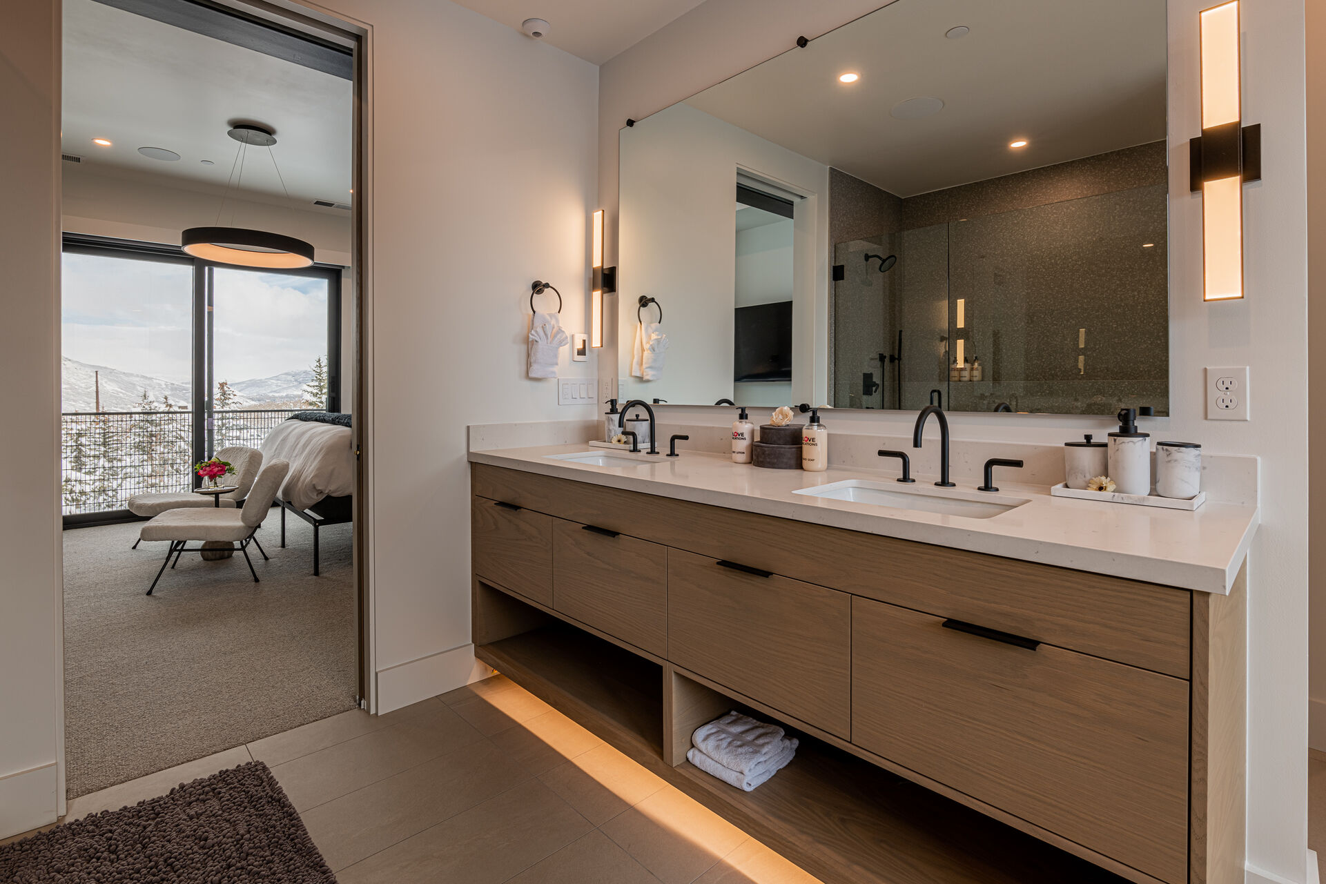 Grand Master Bath with a Double Sink Vanity