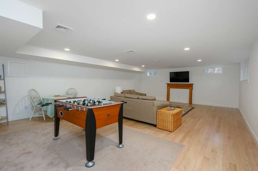 Spacious Recreation Room in the lower level - 85 Cockle Drive South Chatham Cape Cod - Ides of Marsh - New England Vacation Rentals