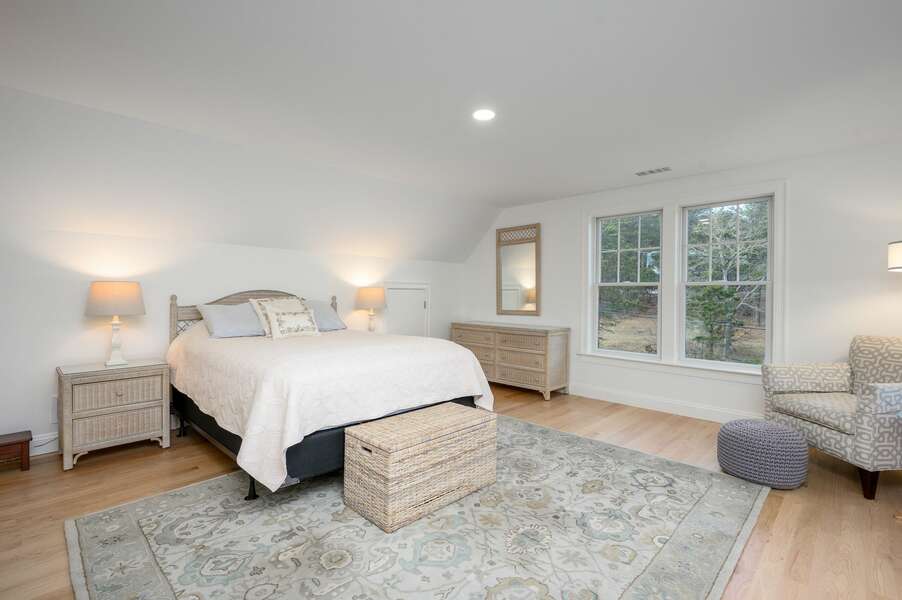 Spacious, bright Queen-sized bedroom on the upper level - 85 Cockle Drive South Chatham Cape Cod - Ides of Marsh - New England Vacation Rentals