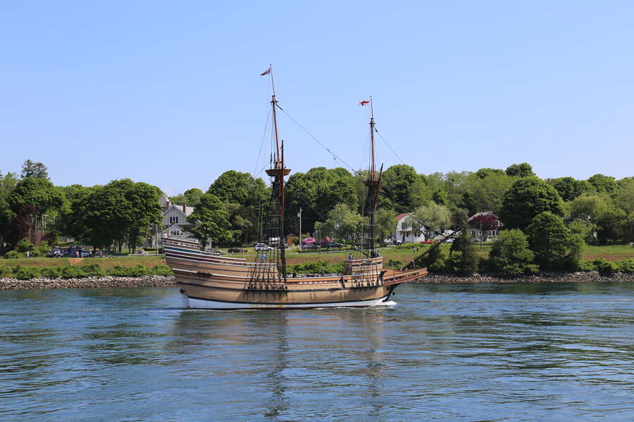 Mayflower through the canal.