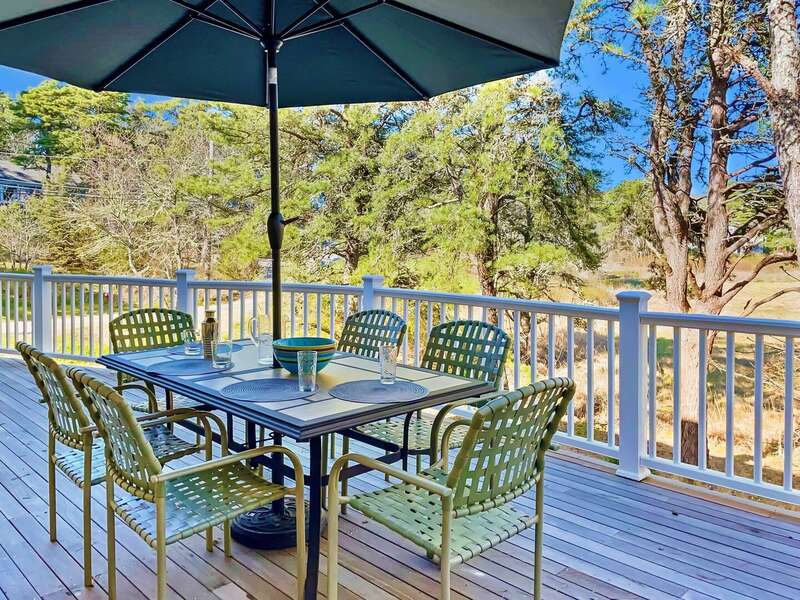 Gather together and create unforgettable memories over dinner and drinks on the deck - 85 Cockle Drive South Chatham Cape Cod - Ides of Marsh - New England Vacation Rentals
