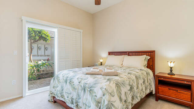 Bedroom on the Ground Floor with Access to a Private Lanai