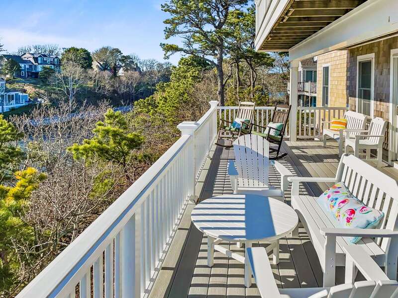 Large deck off of the main level of this home - 4 Portview Road Chatham Cape Cod - Castlerea - NEVR