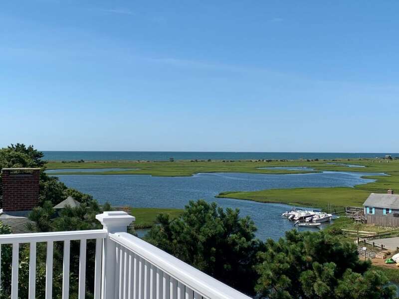 View to the ocean from the upper deck - 4 Portview Road Chatham Cape Cod - Castlerea - NEVR